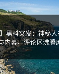 【爆料】黑料突发：神秘人在昨晚被曝曾参与内幕，评论区沸腾席卷全网