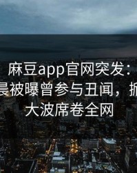 【爆料】麻豆app官网突发：当事人在今日凌晨被曝曾参与丑闻，掀起轩然大波席卷全网