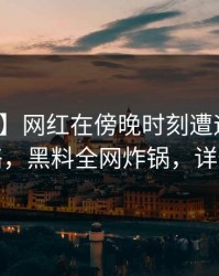【独家】网红在傍晚时刻遭遇丑闻爆红网络，黑料全网炸锅，详情直击