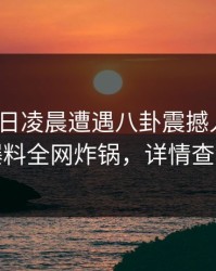 大V在今日凌晨遭遇八卦震撼人心，51爆料全网炸锅，详情查看