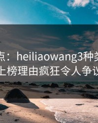 黑料盘点：heiliaowang3种类型，主持人上榜理由疯狂令人争议四起
