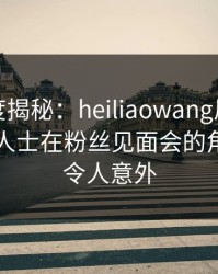 黑料深度揭秘：heiliaowang风波背后，业内人士在粉丝见面会的角色罕见令人意外