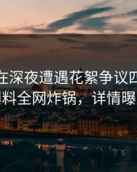 主持人在深夜遭遇花絮争议四起，51爆料全网炸锅，详情曝光