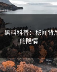 【速报】黑料科普：秘闻背后3种类型的隐情